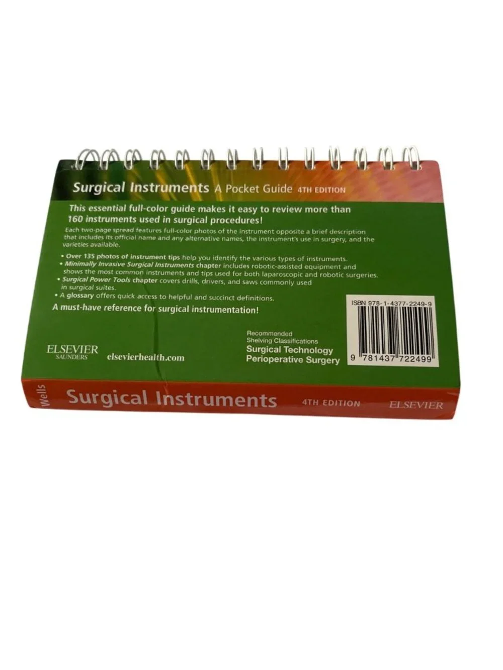 Surgical Instruments A Pocket Guide 4th Edition By Maryann Papanier Wells